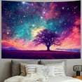 thumbnail image 2 of PRATYUS  Tree in Galaxy Tapestry Universe Starry Sky Tapestry Wall Hanging Planet Cosmic Space Tapestry Psychedelic Forest Nature Landscape Tapestry for Bedroom Living Room Decor 60x50inch, 2 of 6