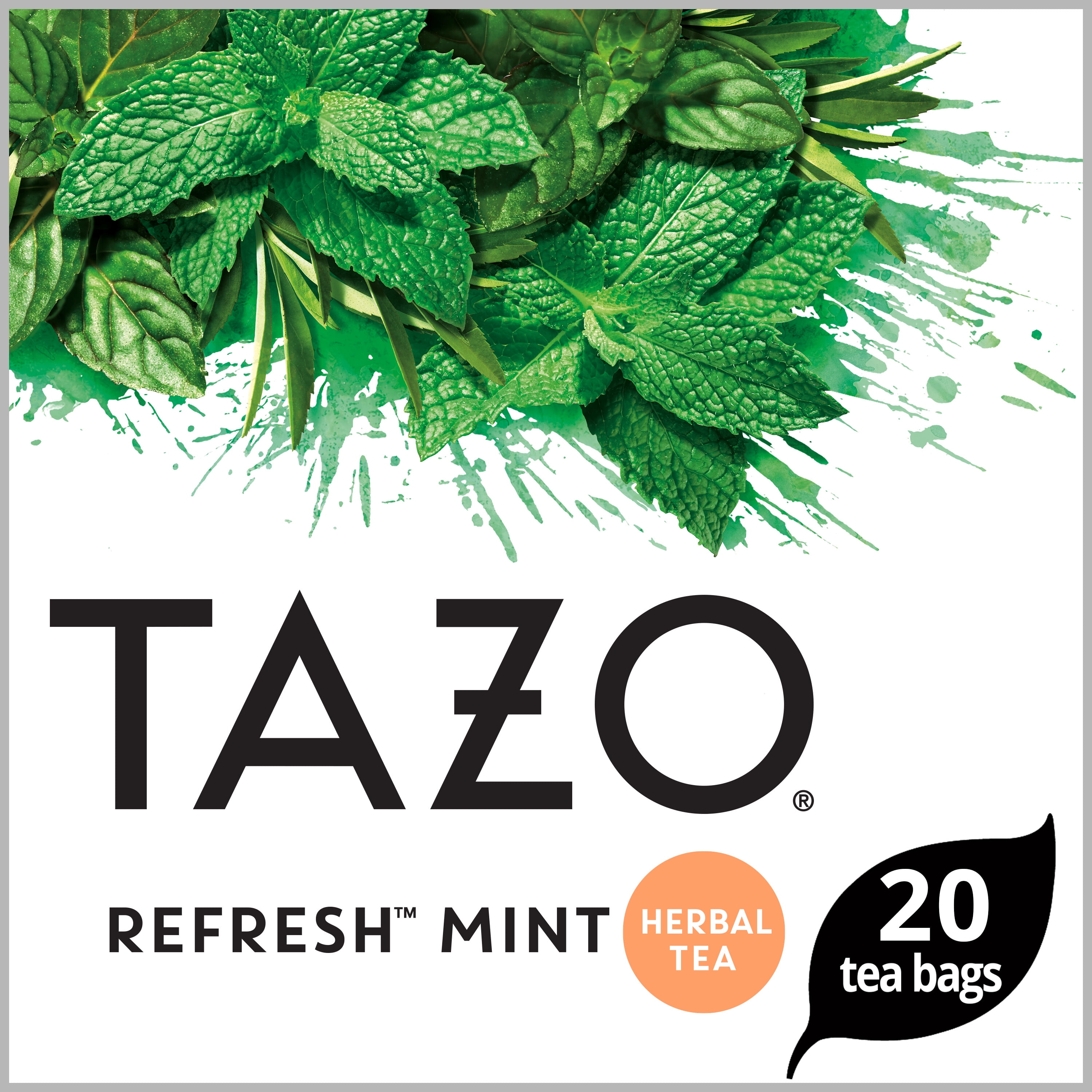 Tazo Herbal Tea Bags Refresh Mint 20 Tea Bags - Walmart.com - Walmart.com