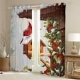 thumbnail image 2 of Homewish Cartoon Red Bird Blackout Curtains Set of 2 (52x84 Each) for Kids, Christmas Robin Animal Window Curtains, Winter Western Festival Curtains and Drapes, Window Curtains Decor, 2 of 6