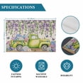 thumbnail image 6 of Blue Purple Floral Placemats Set of 4, Spring Vintage Hydrangea Flower Truck Placemats for Dining Table, Place Mats for Kitchen Tabletop, Waterproof Wipeable Dining Table Mats Set, 6 of 9
