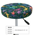 thumbnail image 2 of Tropical Lizard Gecko Colorful Round Bar Stool Seat Covers, Elastic Round Chair Cover Stool Seat Slipcover Bar Stool Cushions Round Pad for 12-14 inch, 2 of 5