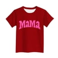 thumbnail image 4 of Zpanxa T-Shirts pour Tout-Petites Fille Imprimé Fête des Mères Col Rond Manches Courtes Haut Polyester Spandex 7-8 Ans, 4 of 5