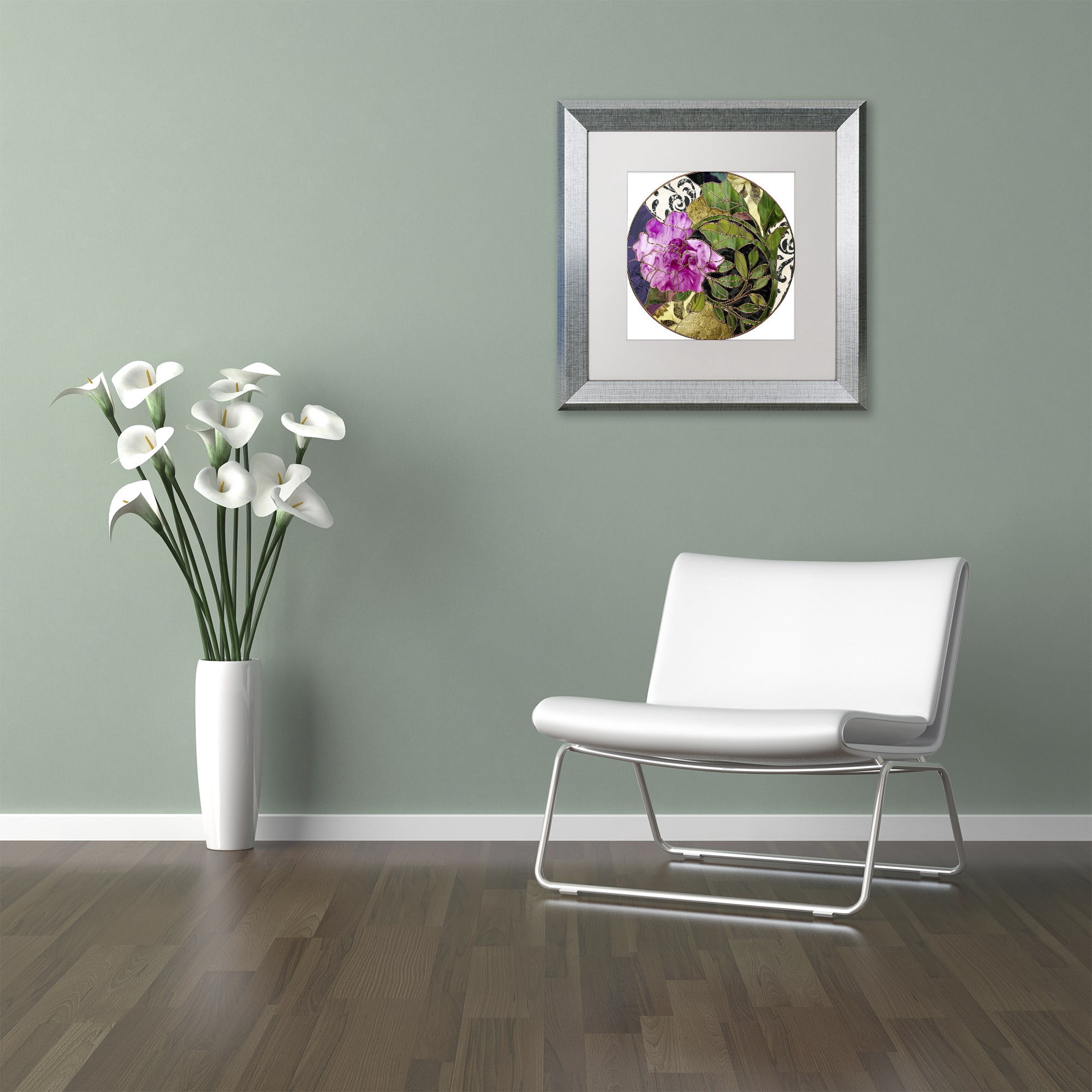 Trademark Fine Art "Glassberry II" Canvas Art by Color Bakery White Matte, Silver Frame