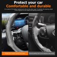 thumbnail image 3 of Non-Slip Leather Carbon Fiber Steering Wheel Cover, 14.5-15 Inches Universal Fit for Cars & Trucks, Breathable Auto Interior Protective Accessory, 3 of 12