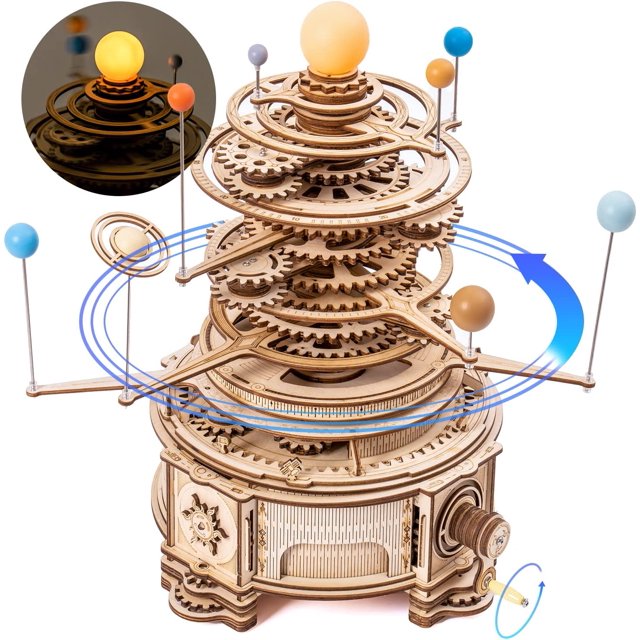 Rompecabezas de madera 3D ROKR 316 piezas Orrery Solar System Kit artesanías regalo para adultos adolescentes