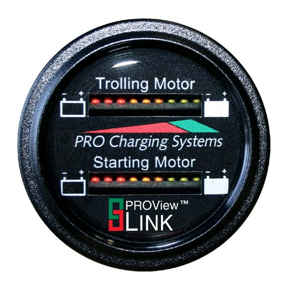Pro Charging Systems BFGWOM1524V/12V Dual Pro Dual Battery Fuel Gauge 24v Trolling 12v Starting