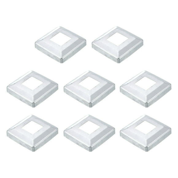 8Pack Post Base Cover, 4.25x4.25 Metal Integral Style Post Skirt Porch Column Wrap(1.75x1.75)