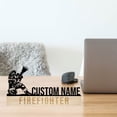 thumbnail image 4 of Handmadetneonsign Firefighter Metal Nameplate, Firefighter Desk Nameplate, Fire Fighter Desk Name Plate Decor 52979, 4 of 5