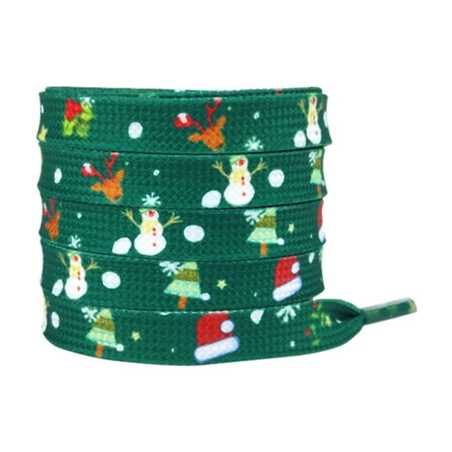 BAOPAI Christmas Themed Printed Shoe Laces For Sneakers With Festive Patterns For Sneakers Boots Long Lasting Polyester Ideal For Holiday Style