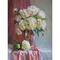 thumbnail image 2 of Rogozina, Svetlana 19x24 Black Ornate Wood Framed with Double Matting Museum Art Print Titled - White Peonies, 2 of 4