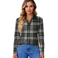 thumbnail image 4 of Women's Polo Shirt Long Sleeve Tops Collared Button Down Golf Tee Casual Spring Summer Work T Shirts Dark Gray M, 4 of 4