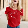 thumbnail image 2 of Women's Valentine's T-Shirt Love Heart Tops Summer Cute Casual Short Sleeve Crew Neck Trendy Outfits, 2 of 4