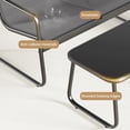 thumbnail image 6 of Asofer 4-Piece Outdoor Patio Furniture Set with Glass Table, Bistro Table and Chairs Set for Poolside, Porch, Lawn, Gray, 6 of 8