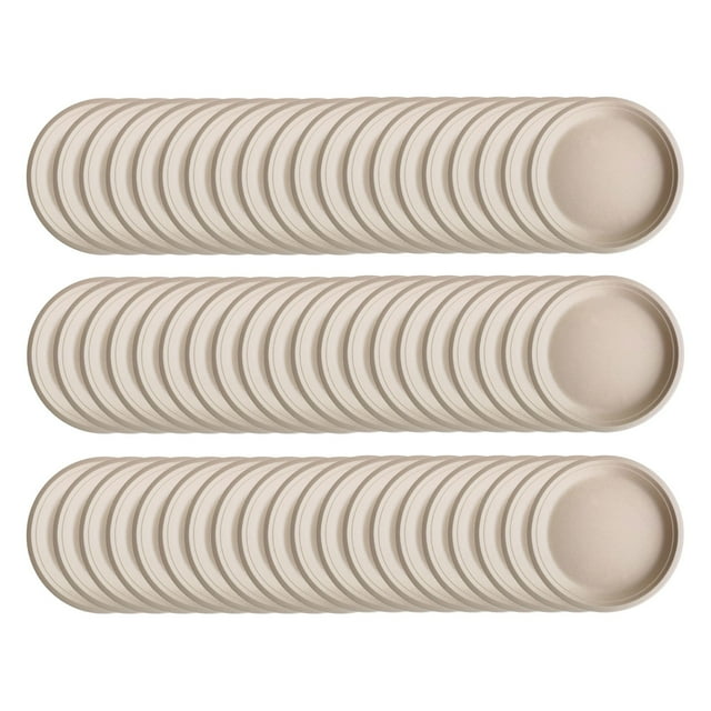 Assiettes en Papier Compostables Robustes Lot de 60 Assiettes Jetables Biodégradables Assiettes à Dîner Jetables en Canne à Sucre Naturelle, Chargeurs de Table Micro-Ondes