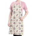 thumbnail image 5 of Beige Cow Flower Pattern Apron-Garden Aprons for Women with Pockets-Cotton Linen Waterproof Kitchen Cooking Gardening Aprons Adjustable for Kitchen,Cooking,BBQ and Salon 33x27 Inch, 5 of 7