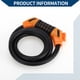 thumbnail image 5 of Candado de bicicleta Unique Bargains con cable en espiral, bloqueo de cable de bicicleta de 5 dígitos reiniciable, acero de 120 cm, negro mate y naranja, 1 juego, 5 of 6
