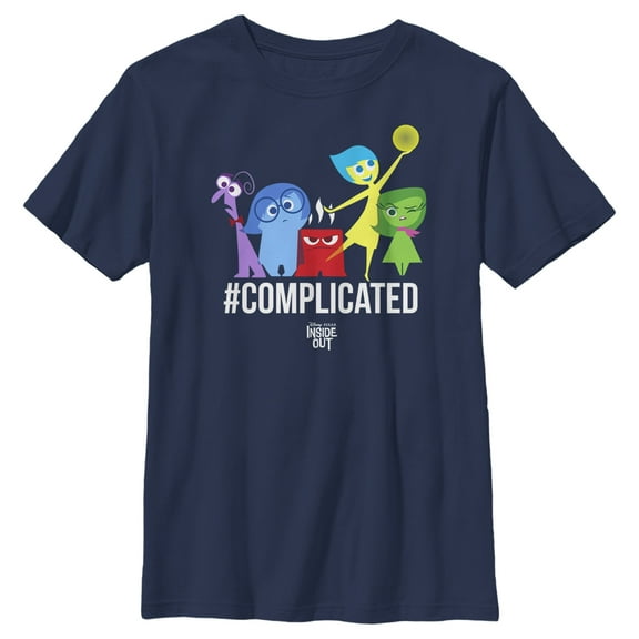 Boy's Inside Out Hashtag Complicated Emotions Graphic T-Shirt