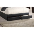 thumbnail image 2 of Stylish Modern Black Faux Leather Full Size Bed 1pc Bedframe Bedroom Furniture Storage Footboard Upholstery Headboard, 2 of 7