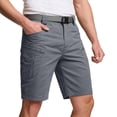 thumbnail image 2 of HKYNLAG Tactical Shorts for Men Outdoor Casual Painters Shorts Quick Dry Hiking Work Cargo Shorts with Multi Pocket (No Belt) Gray 2XL, 2 of 8