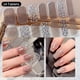 thumbnail image 2 of Pegatinas de envoltura de uñas de Gel semicurado, adhesivo florístico de colores puros, cubierta completa, pegatina impermeable de colores sólidos, manicura DIY, 14 puntas, 2 of 7