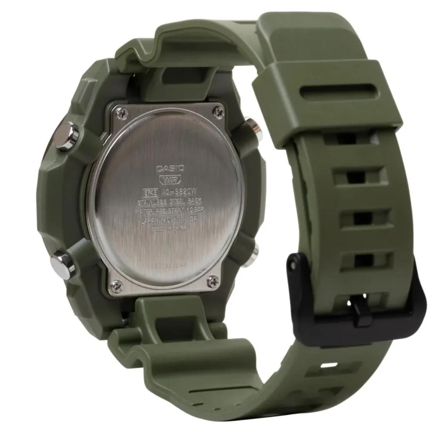 Casio AQ-S820W-3BV is a solar-powered, analog-digital combination watch