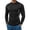 Black, variant on Men's Mock Neck Compression Long Sleeve Shirt, Side Sport Dot Print Panel Slim Cut Quick Dry Athletic Base Layer in Solid Colors