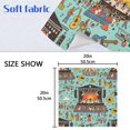 thumbnail image 4 of Iauyy Satin Napkins Set of 4- Cute Music Festival Doodle DIY Printing Decoration Cloth Napkin- Easy Care for Home/Party, 4 of 8