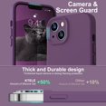 thumbnail image 4 of KTELE Compatible with iPhone 13 Case 6.1 inch Premium Liquid Silicone [Soft Microfiber Lining Anti-Scratch ] Gel Rubber Full-Body Bumper Protection Camera Protect Case for Women Girl - Grape, 4 of 7