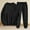 *Black, variant on ClodeEU Women's 2 Piece Sportswear Set ,Round Neck Long Sleeve Sweatshirts and Cuffed Joggers Set Black,Womens Plus M