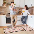 thumbnail image 6 of 2-Piece Kitchen Mat Set Non Slip Washable Floor Mats Decorative Rugs for Kitchen Sink Laundry Curled Leaf Pattern, 6 of 7