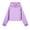 Purple, variant on Gyujnb Warm Casual Pullover Hoodie with Ribbed in Solid Color, Suitable for School & Outdoor Daily Wear (Unisex),11-12 Years