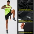 thumbnail image 5 of Men's Workout Running Shorts Sports Fitness Gym Training Quick Dry Athletic Performance Shorts with Zip Pockets, 5 of 7