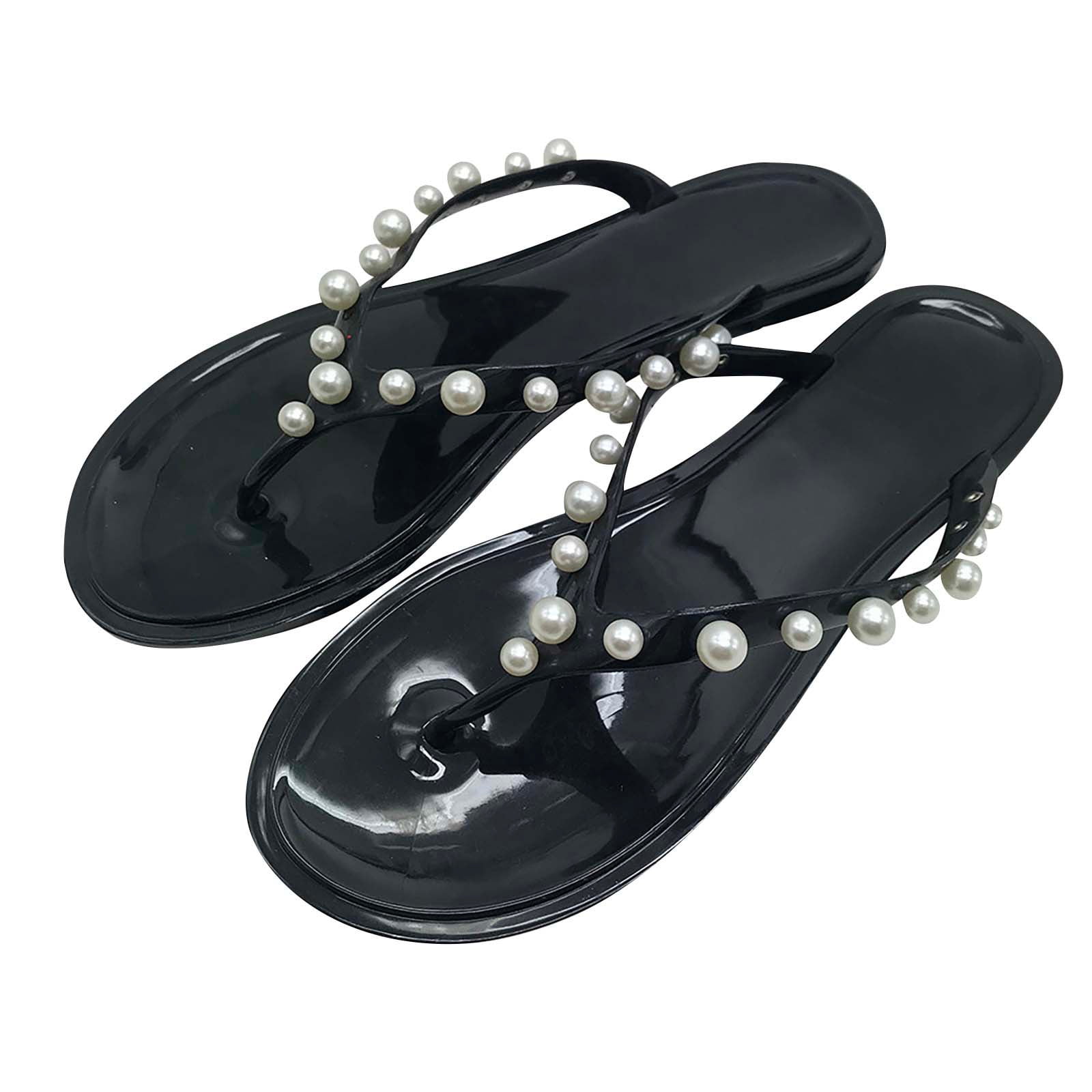 Ladies Women Summer Beach Gem Diamante Sliders FlipFlop Sandals Jelly Shoes Size 