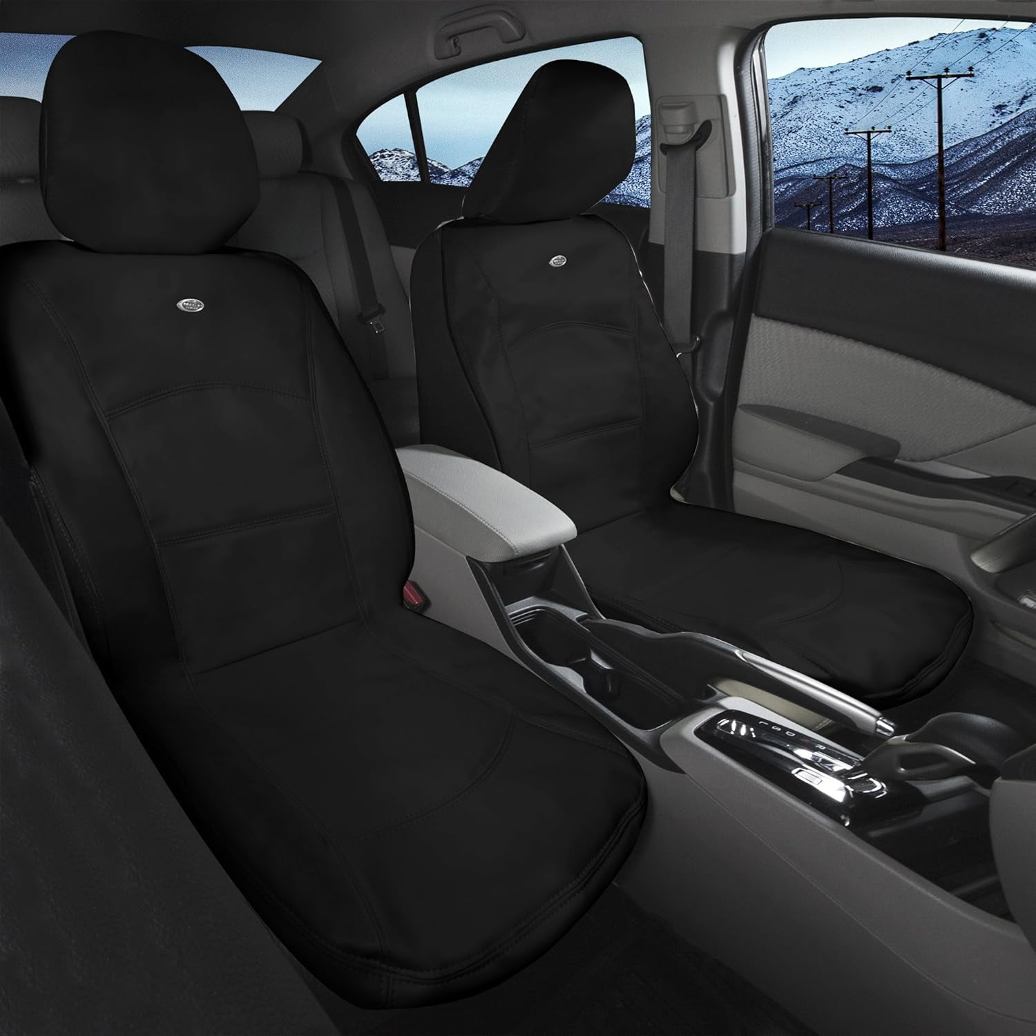 Masque Back Leather Seat Cover