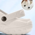 thumbnail image 6 of Huowey Summer Toddler Girls Clogs Garden Shoes Cute Cartoon Animal Graphic Lightweight Non-Slip Tole Breathable Water Sandals Outdoor Beach Pool Soft Casual Footwear Slipper,White,7-8 Years, 6 of 8
