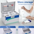 thumbnail image 4 of GODLONSEN Medicine Lock Box With Combination Lock - 10 x 6 x 6.7 Inches - First Aid Safe Medication Storage Box, Medications and Personal Items, Safe Box for Home and Outdoor - Blue 【No strap】, 4 of 7