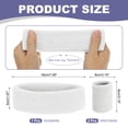 thumbnail image 2 of Uxcell Sweat Band Set Sports Terry Cloth Headband Wristband Moisture Wicking Head Band for Workout White, 2 of 7