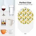 thumbnail image 6 of Yiaed Corn On The Cob Print Leather Coasters for Drinks - Cup Coasters Coffee Table Kitchen Table Bar, Home & Office Gifts Handmade Drink Coasters-Octagon, 6 of 6