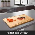 thumbnail image 2 of 30 x 20 Extra Large Bamboo Cutting Board for Kitchen, Cutting Board Stove Top Cover, Butcher Block Chopping Board with Handle and Juice Groove, Large Charcuterie Board Over the Sink, 2 of 7
