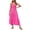 Hot Pink, variant on Summer Dresses for Women Smocked Square Neck Spaghetti Strap Comfy Flowy Dresses A Line Ruffle Casual Sundresses Saffron L