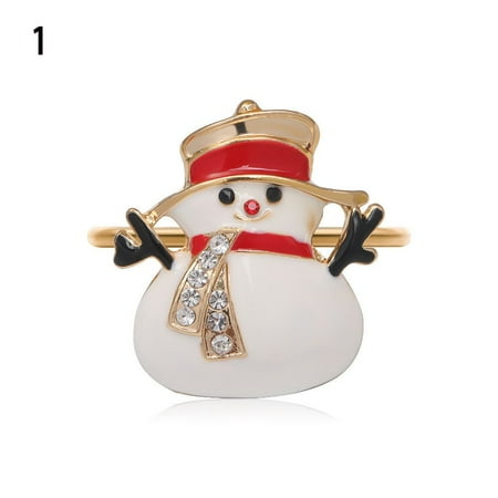 

Banquet Creative Elk Wedding Supplies Santa Claus DIY Craft Christmas Supplies Table Decoration Napkin Ring Mouth Ring 1