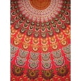thumbnail image 2 of Sanganeer Mandala Print Tapestry Cotton Bedspread 92" x 82" Full Red, 2 of 2