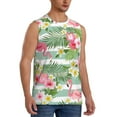thumbnail image 2 of Haiem Men's Tropical Flamingo Print Tank Tops Summer Sleeveless Cut Off Workout T-Shirts Fitness Vest Athletic Undershirts-Large, 2 of 8