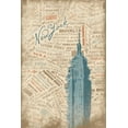 thumbnail image 2 of OnRei 17x24 White Modern Wood Framed Museum Art Print Titled - EMPIRE STATE, 2 of 4