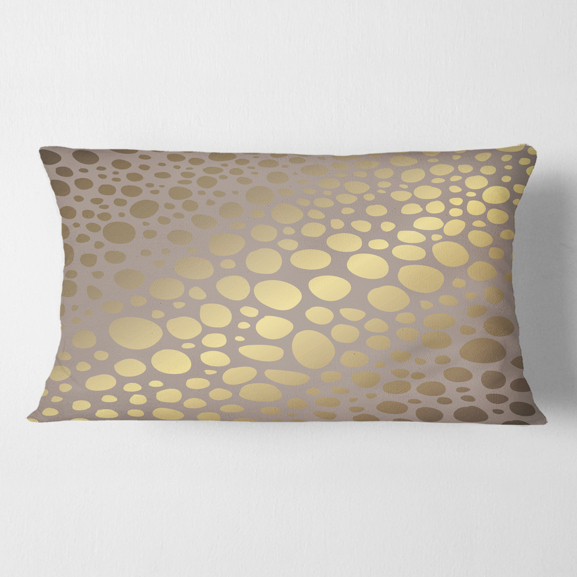 Designart Golden Marble Design III' Mid-Century Modern Throw Pillow - 12x20