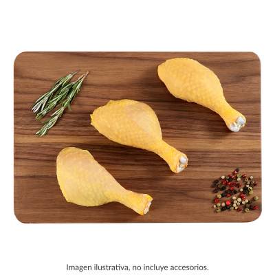 Pierna de pollo kosher por kg  peso aprox por charola 750 g