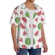 thumbnail image 2 of Fotbe Hand Drawn Watermelon Camisa Estampada de Manga Corta para Hombre, Casual de Verano, Estilo Playero, Sin Arrugas-Small, 2 of 5