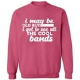 thumbnail image 2 of OXI Crewneck Sweatshirt - The Cool Bands, Basic Casual Sweatshirts for Men's and Women Fleece Sweatshirt Long Sleeve - Safety Pink Small, 2 of 2