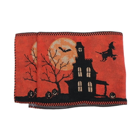 

Halloween Party Printed Table Cloth Machine Washable Table Runner Unique Table Cover for Halloween Dinner Parties Holidays & Tha