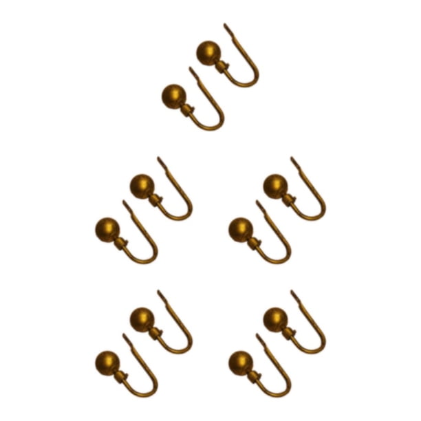 Advancent 2 piezas cortina Tieback en forma de U elegante antioxidante hogar sala de estar gancho sujetador accesorios cian bronce Type2 NO2